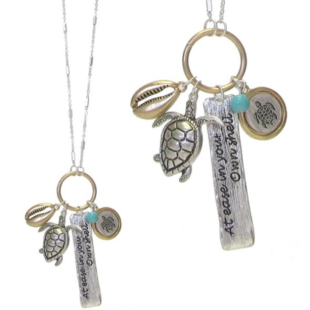 3/$30 Sea life theme message necklace